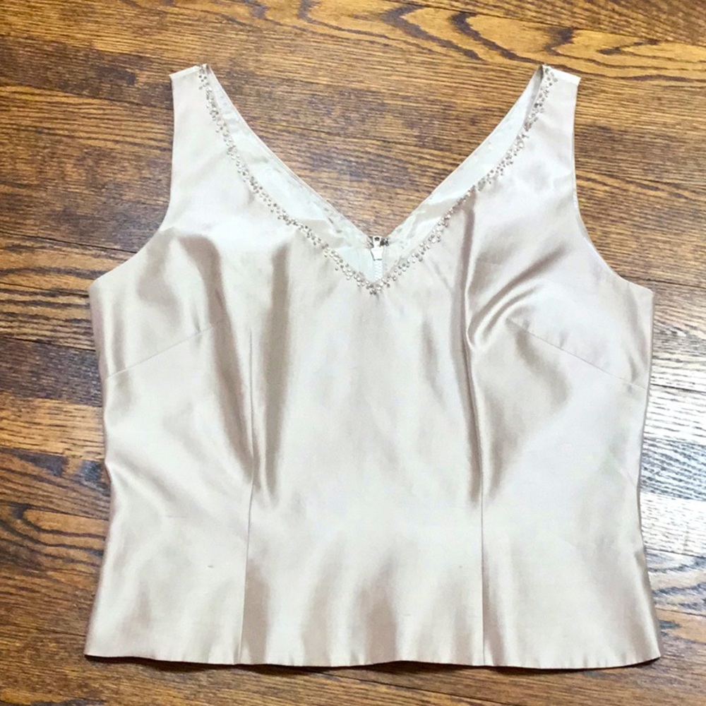 3 Piece Taupe Gown